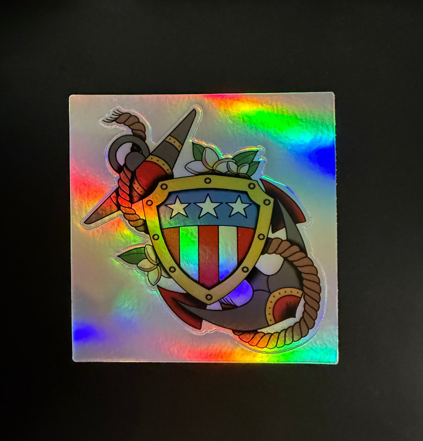 Patriot Anchor – Holographic Sticker