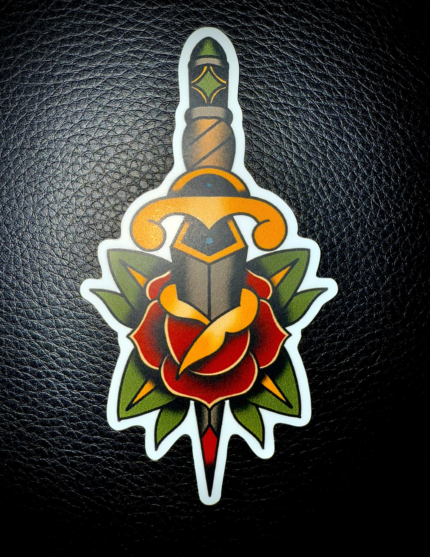Dagger & Rose – Matte Vinyl Sticker