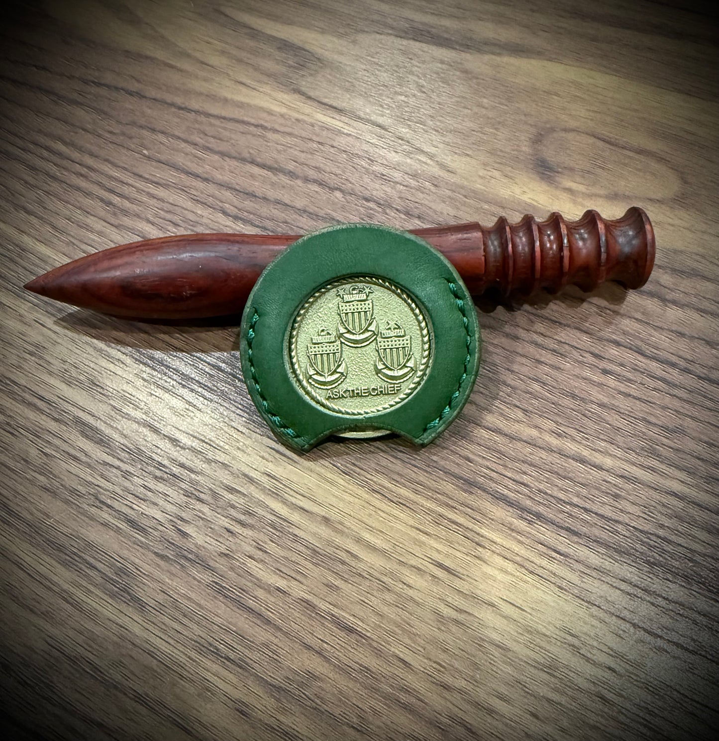 Handmade Leather Challenge Coin Holder – SINGLE & DOUBLE