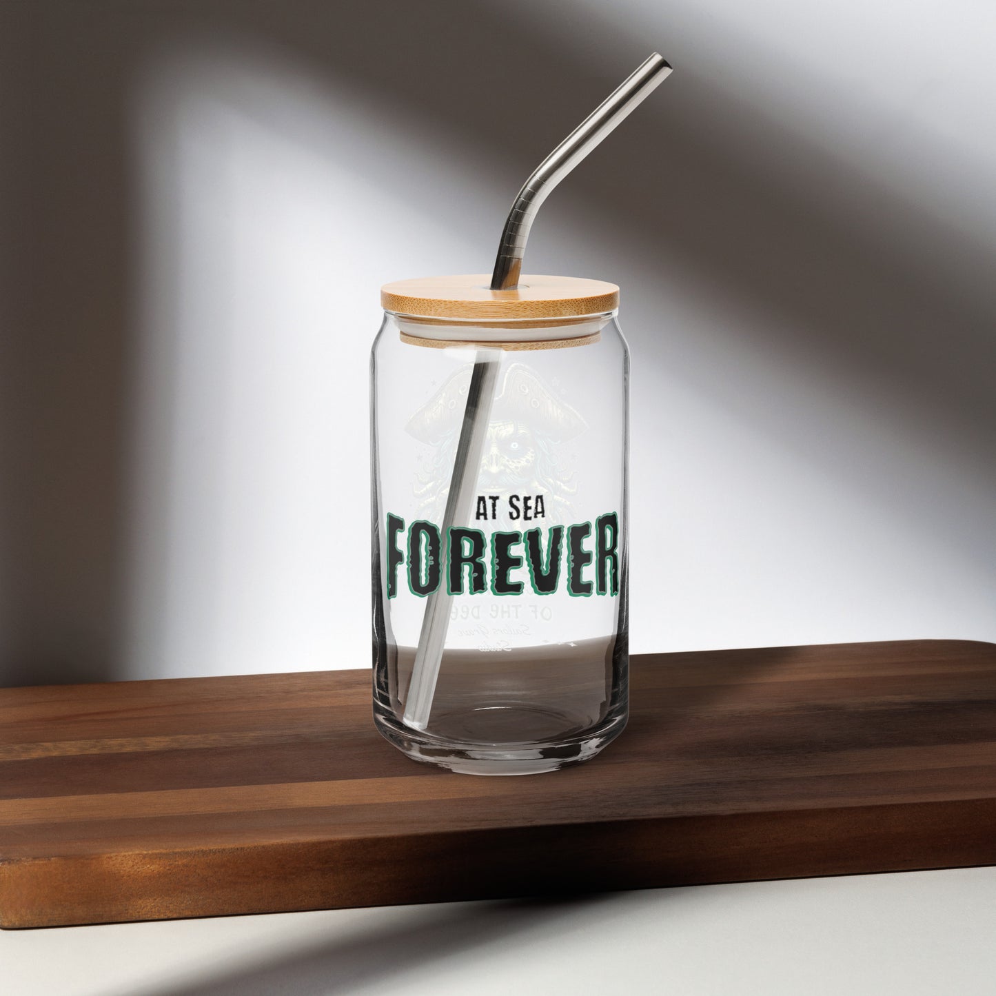Davy Jones At Sea Forever Can-Shaped Glass