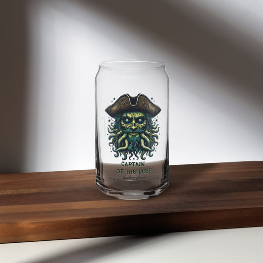 Davy Jones At Sea Forever Can-Shaped Glass