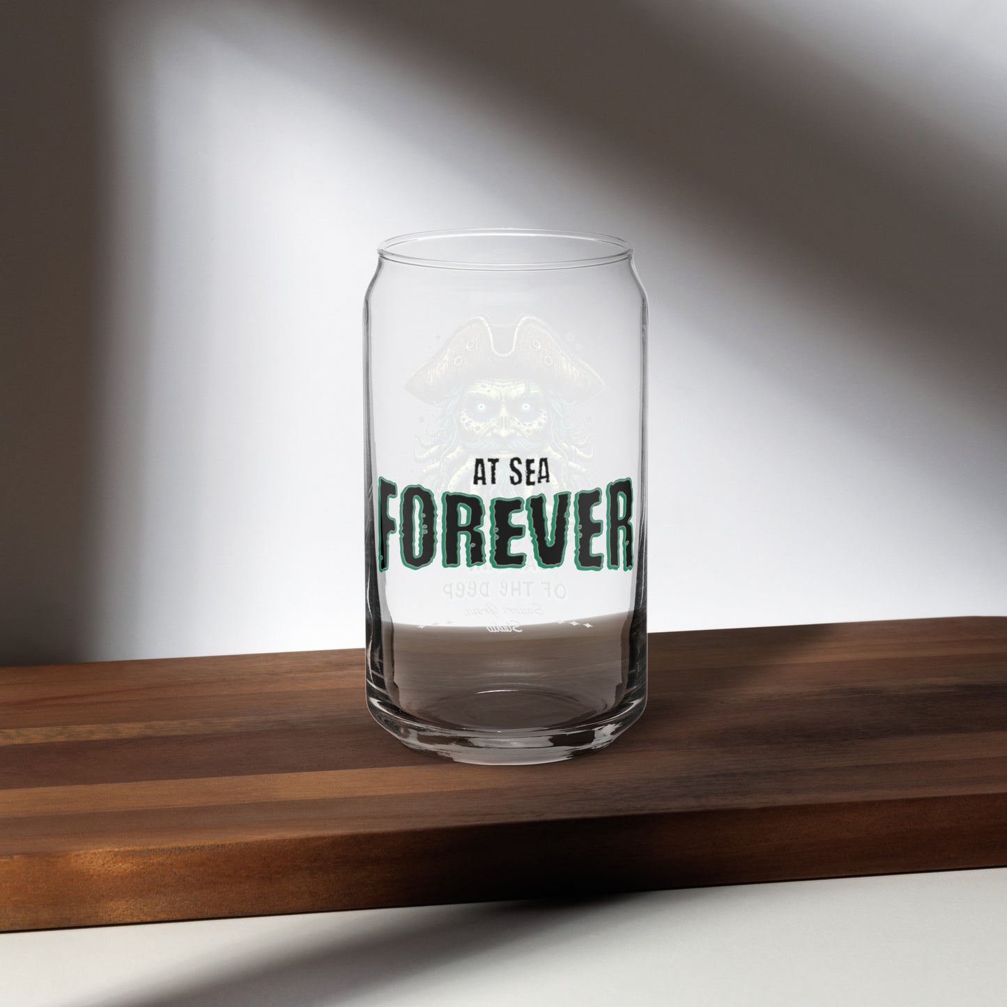 Davy Jones At Sea Forever Can-Shaped Glass