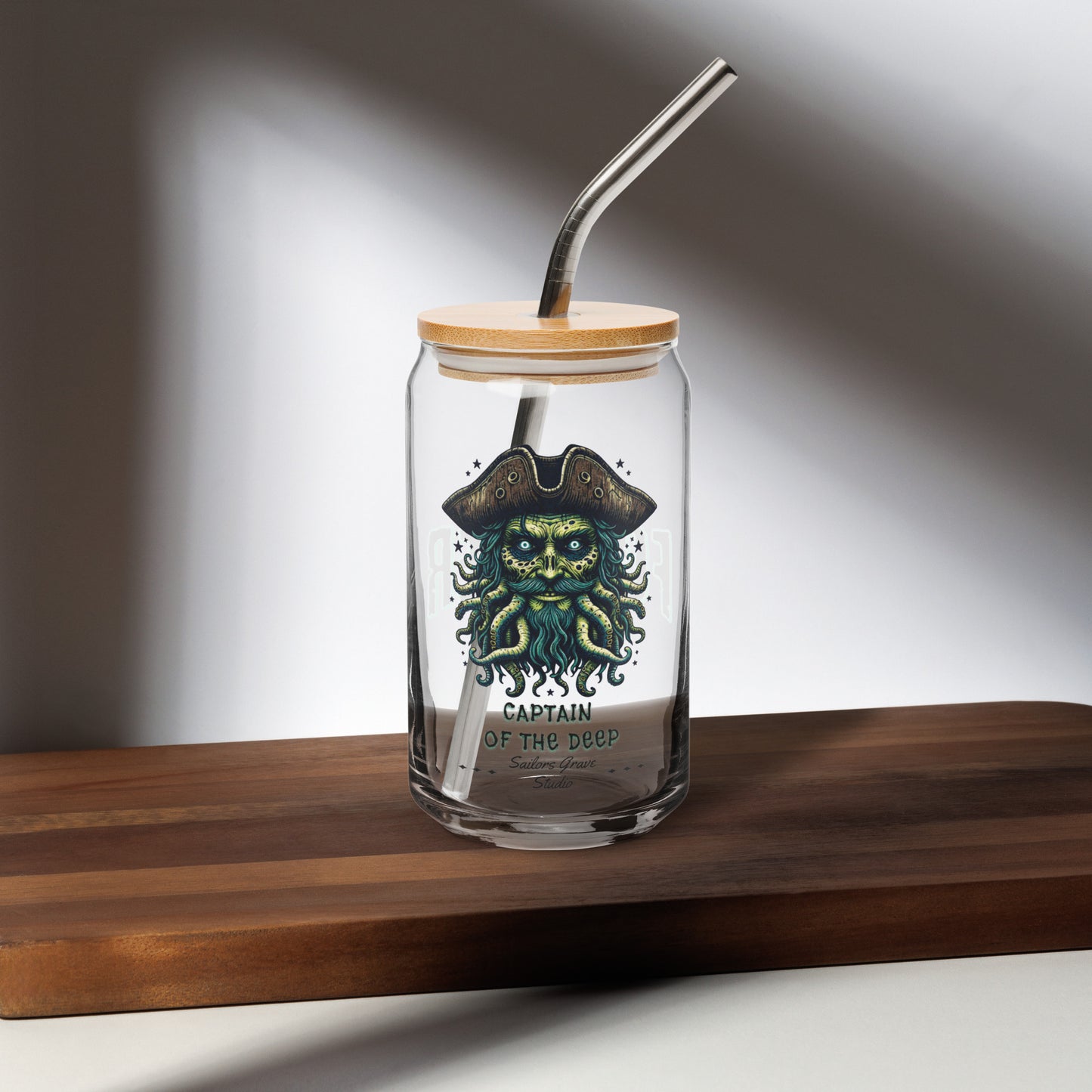 Davy Jones At Sea Forever Can-Shaped Glass